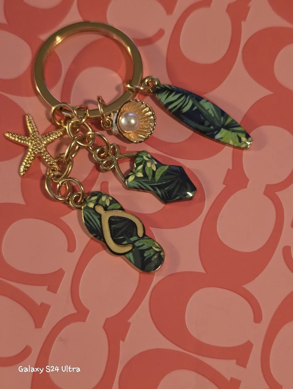 Beach Theme Bag Charm/ Keychain NEW
